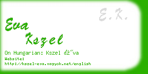 eva kszel business card